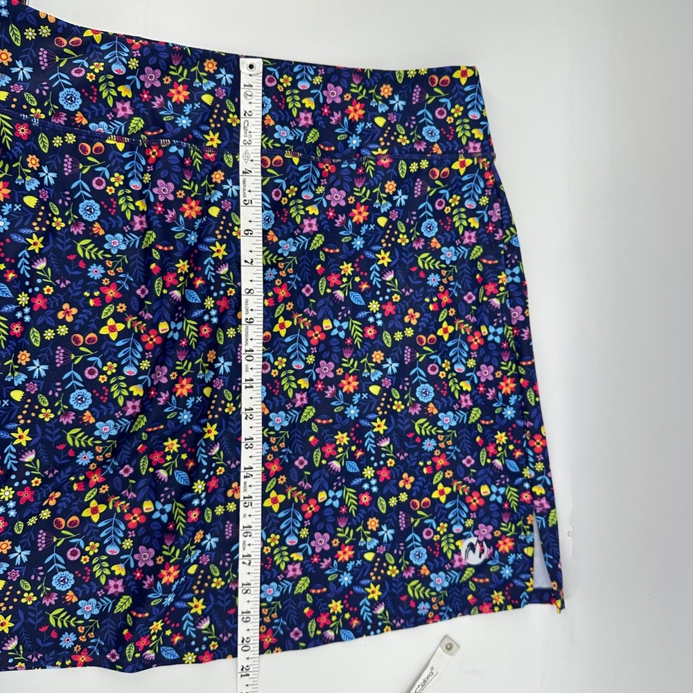Moteepi Skort Skirt Golf Pickleball High Waist Stretch Floral Blue Womens XL - Picture 7 of 8